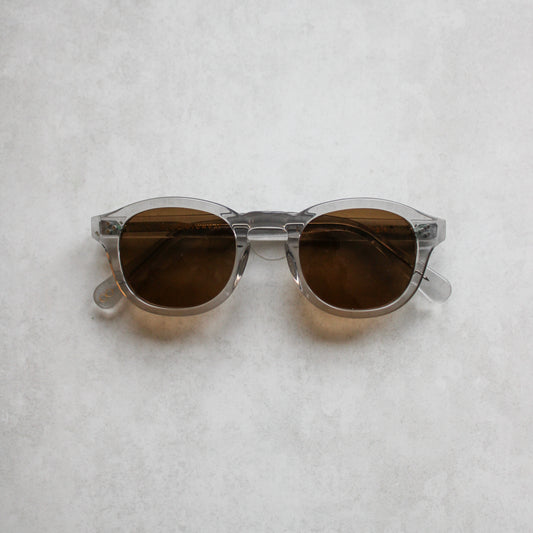 105 Clear Frame with Brown Lenses