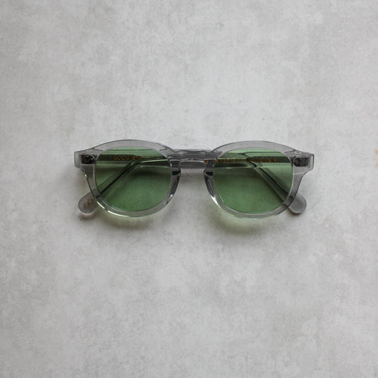 105 Clear Frame with Light Green Lenses