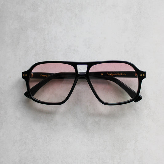 906 Black Frame with Gradient Pink Lenses