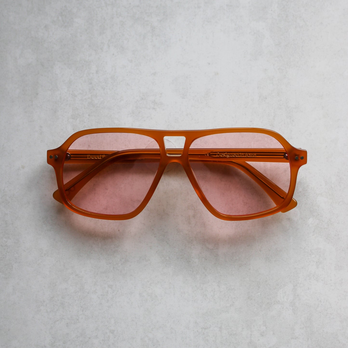 906 Clear Honeycomb Frame with Pink Lenses