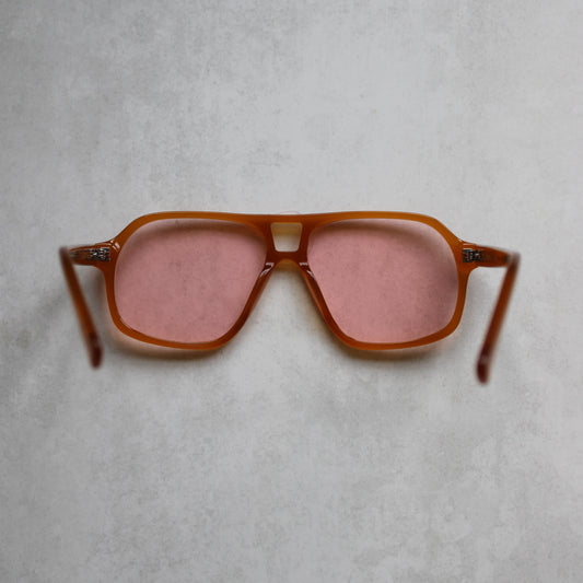 906 Clear Honeycomb Frame with Pink Lenses
