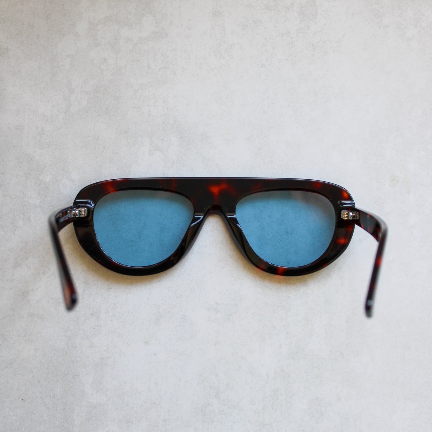 481 Dark Brown Tortoiseshell Frame with Blue Lenses