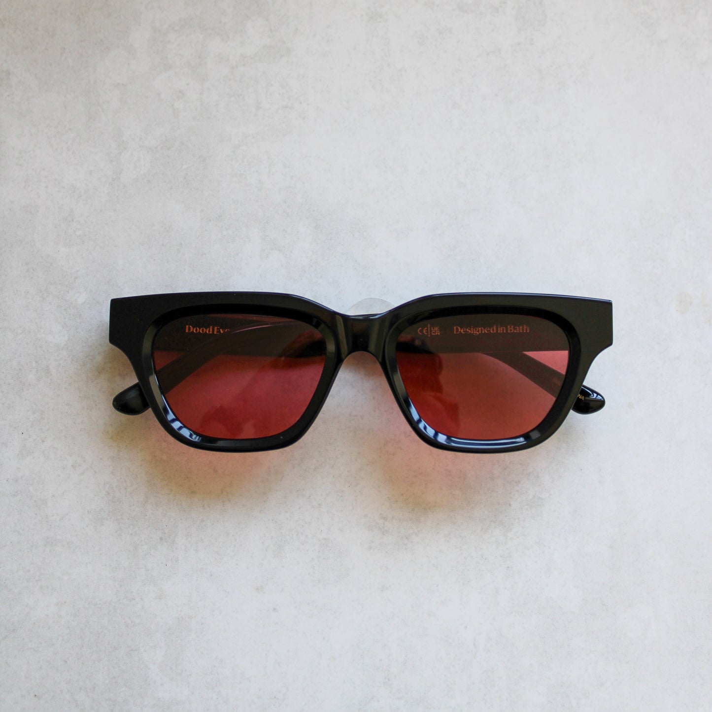 914 Black Frame with Red Lenses