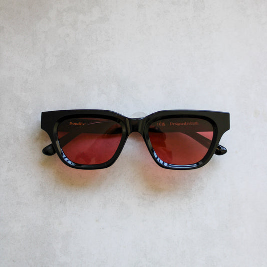 914 Black Frame with Red Lenses