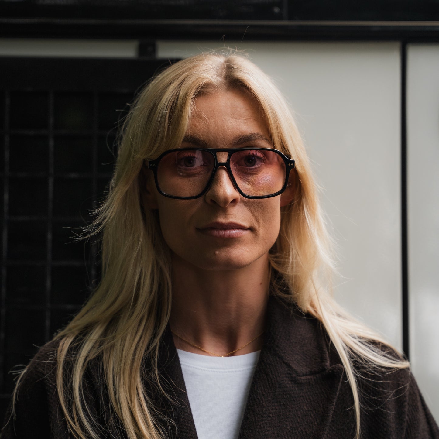 906 Black Frame with Gradient Pink Lenses