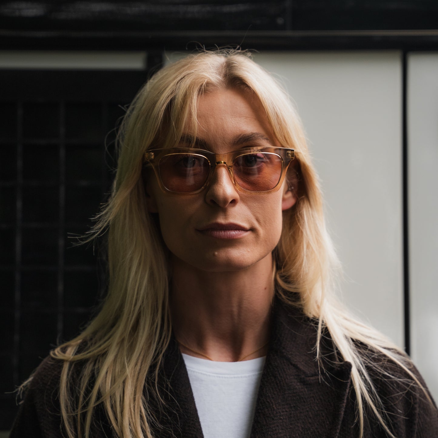 918 Clear Brown Frame with Light Brown Lenses