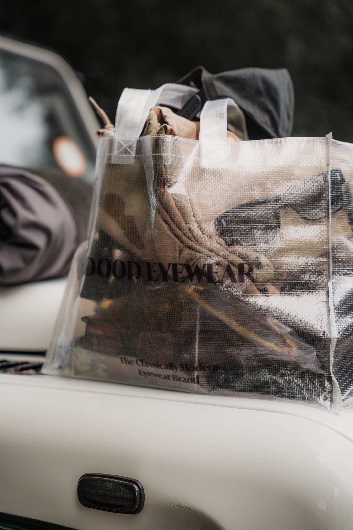 Clear Dood Eyewear Signature Tote Bag
