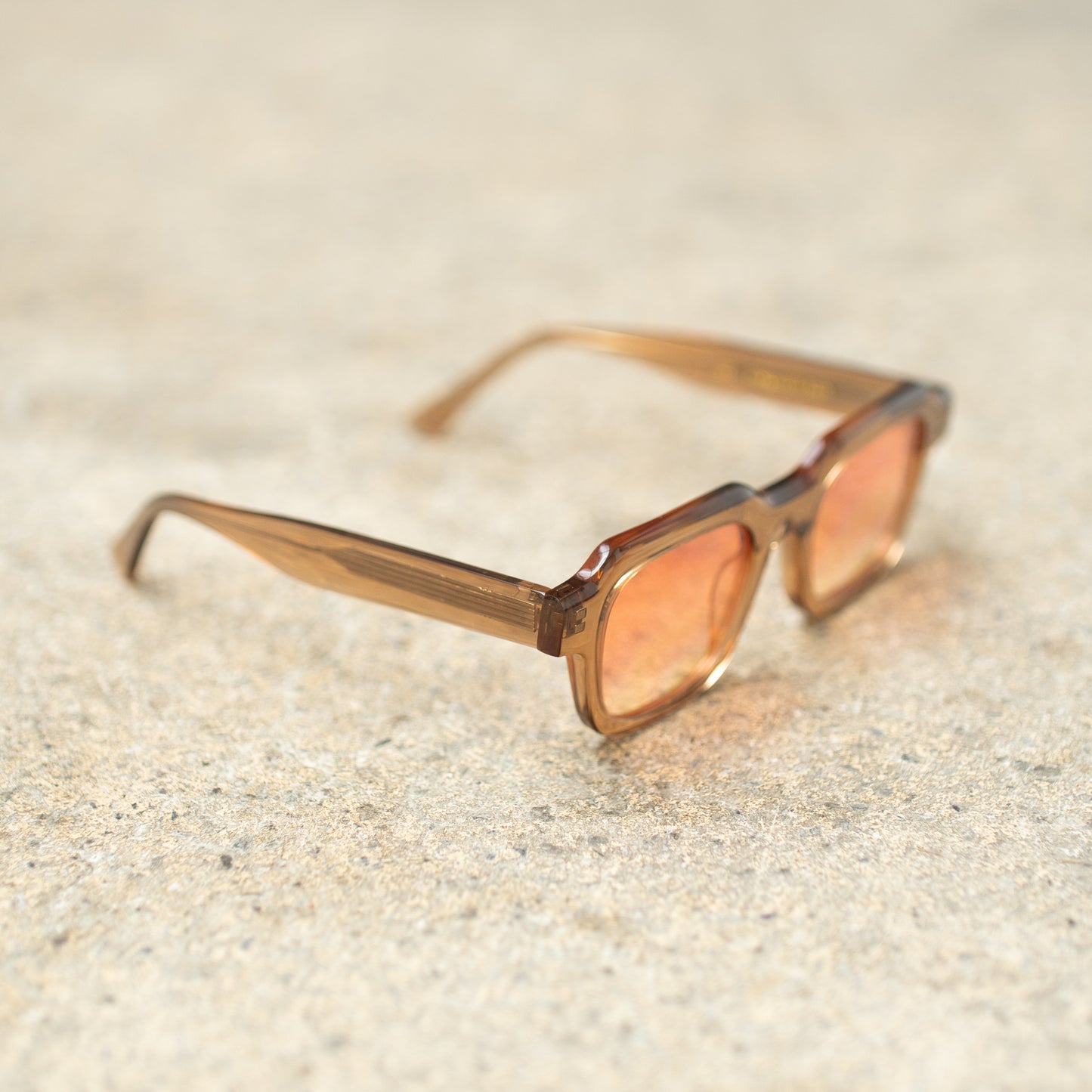 903 Clear Brown Frame with Red/Yellow Gradient Lenses