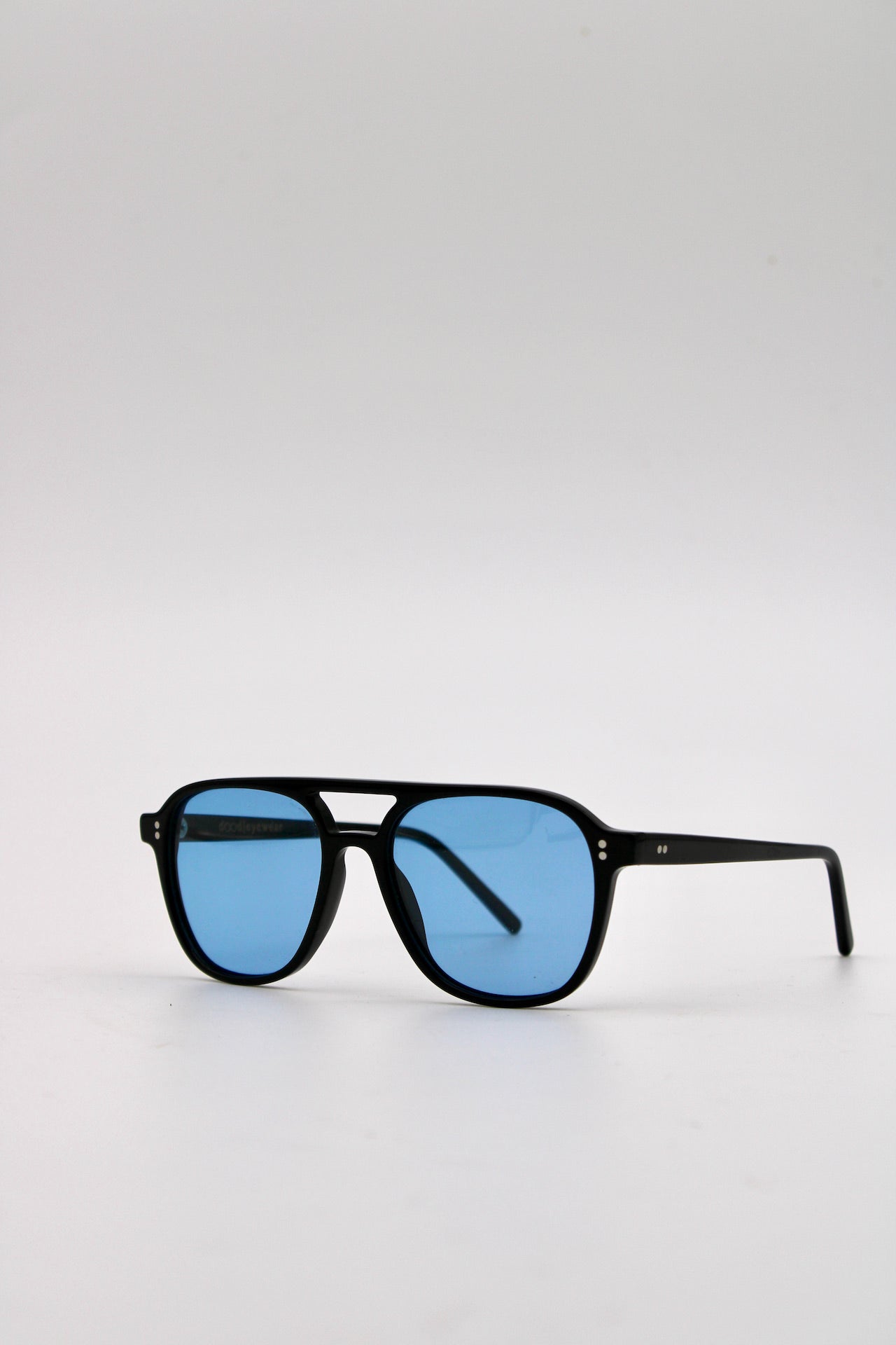 145 Black Frame with Blue Lenses